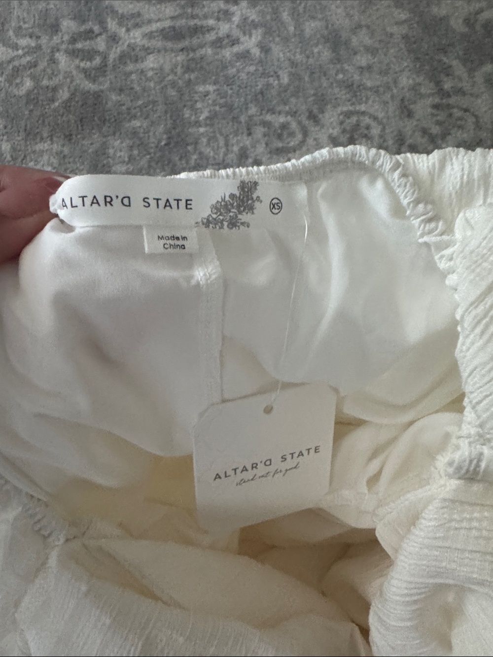White Ruffled Romper - Picture 5 of 6